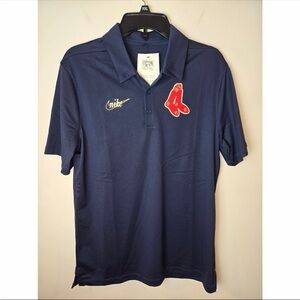 Nike Mens Boston Red Sox Cooperstown Collection Dri-FIT Polo Shirt Navy Med